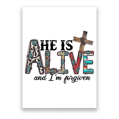 He Is Alive Easter Christian Easter Day Jesus Family Easter Poster