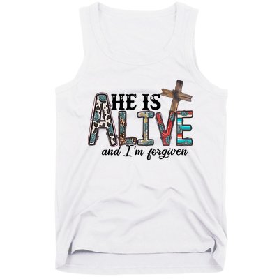 He Is Alive Easter Christian Easter Day Jesus Family Easter Tank Top