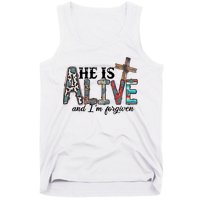 He Is Alive Easter Christian Easter Day Jesus Family Easter Tank Top