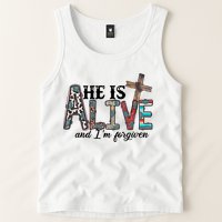 He Is Alive Easter Christian Easter Day Jesus Family Easter Tank Top