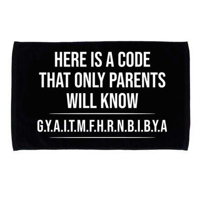 Here Is A Code That Only Parents Will Know Funny Letter Microfiber Hand Towel