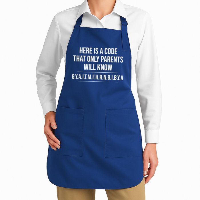 Here Is A Code That Only Parents Will Know Funny Letter Apron