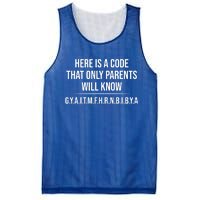 Here Is A Code That Only Parents Will Know Funny Letter Mesh Reversible Basketball Jersey Tank