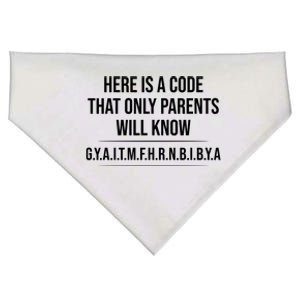 Here Is A Code That Only Parents Will Know Funny Letter USA-Made Doggie Bandana