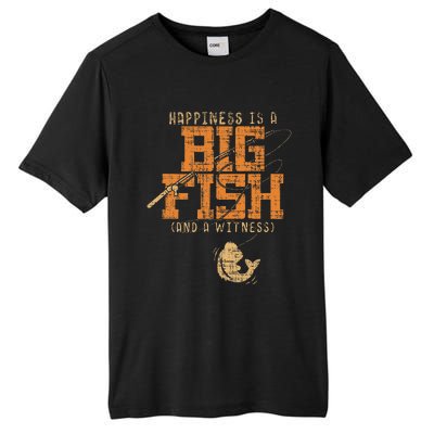 Happiness Is A Big Fish And A Witness Fishing Tee Tall Fusion ChromaSoft Performance T-Shirt