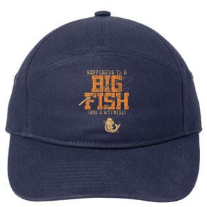 Happiness Is A Big Fish And A Witness Fishing Tee 7-Panel Snapback Hat