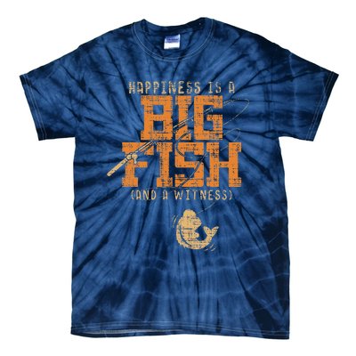 Happiness Is A Big Fish And A Witness Fishing Tee Tie-Dye T-Shirt