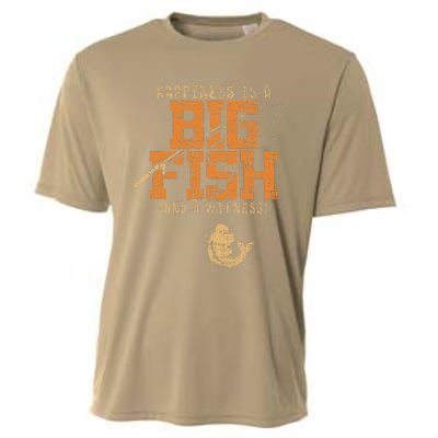 Happiness Is A Big Fish And A Witness Fishing Tee Cooling Performance Crew T-Shirt