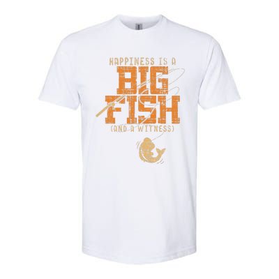 Happiness Is A Big Fish And A Witness Fishing Tee Softstyle CVC T-Shirt