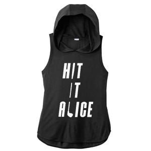 Hit It Alice Golf I Love Golfing Club Ladies PosiCharge Tri-Blend Wicking Draft Hoodie Tank