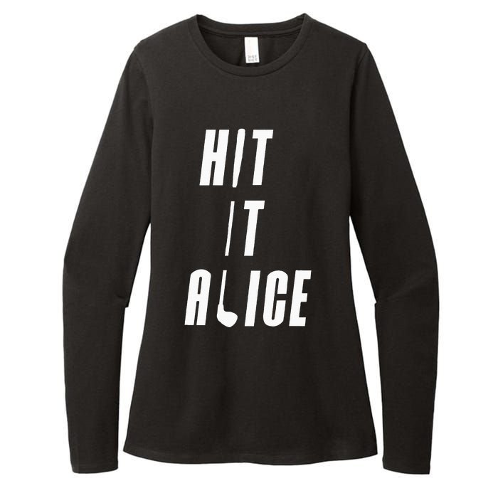 Hit It Alice Golf I Love Golfing Club Womens CVC Long Sleeve Shirt