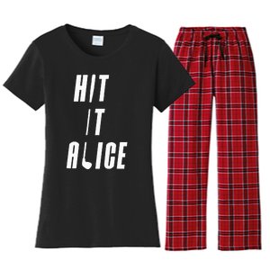 Hit It Alice Golf I Love Golfing Club Women's Flannel Pajama Set