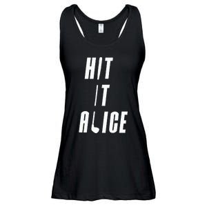 Hit It Alice Golf I Love Golfing Club Ladies Essential Flowy Tank