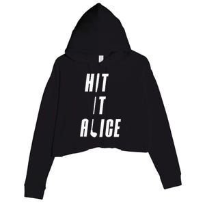 Hit It Alice Golf I Love Golfing Club Crop Fleece Hoodie