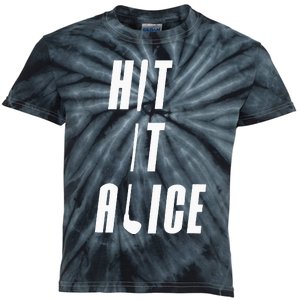 Hit It Alice Golf I Love Golfing Club Kids Tie-Dye T-Shirt