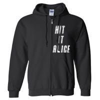 Hit It Alice Golf I Love Golfing Club Full Zip Hoodie