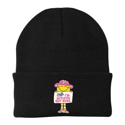 Hello IM Autistic Not Rude Funny Cool Gift Beanie
