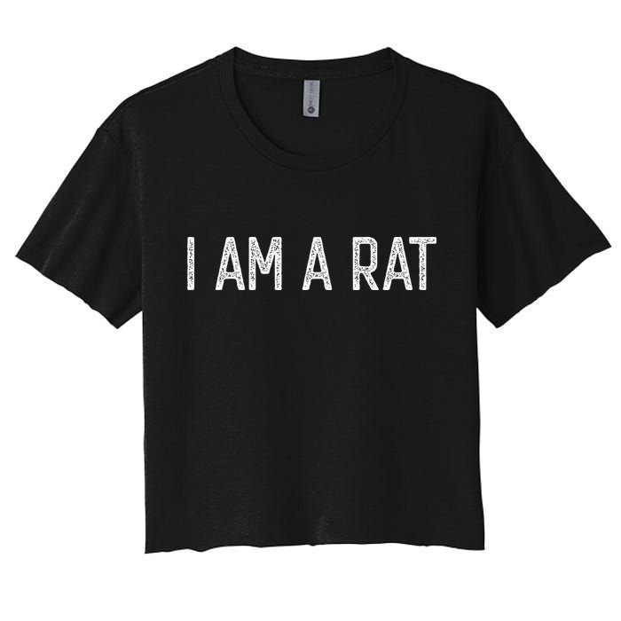 Halloween I Am A Rat Funny Rats Lover I Heart Rat Women's Crop Top Tee