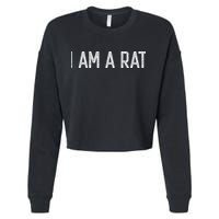 Halloween I Am A Rat Funny Rats Lover I Heart Rat Cropped Pullover Crew