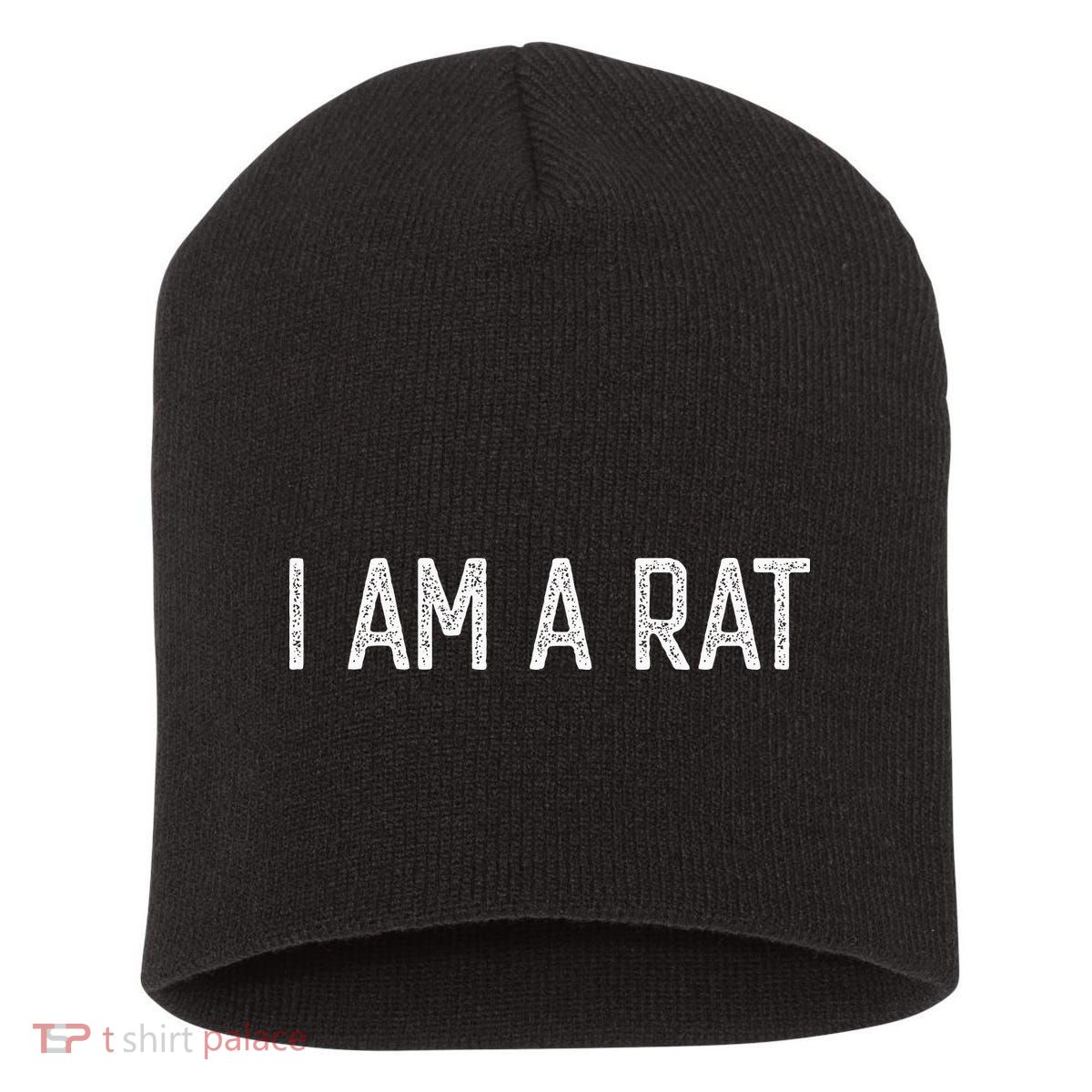 Halloween I Am A Rat Funny Rats Lover I Heart Rat Short Acrylic Beanie