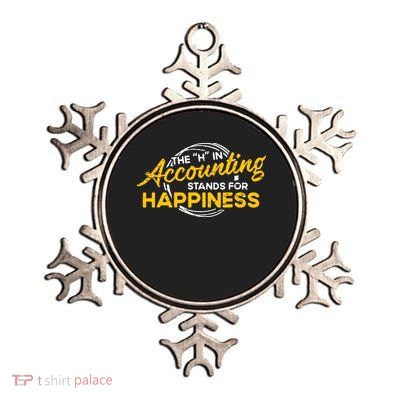 H In Accounting Stands For Happiness Accountant Accounting Metallic Star Ornament