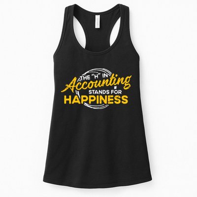 H In Accounting Stands For Happiness Accountant Accounting Womens Tank Top