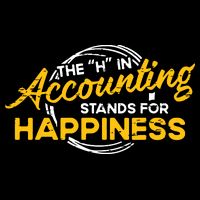 H In Accounting Stands For Happiness Accountant Accounting Cropped Pullover Crew
