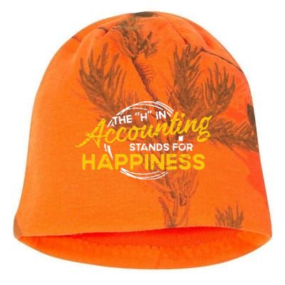 H In Accounting Stands For Happiness Accountant Accounting Kati - Camo Knit Beanie