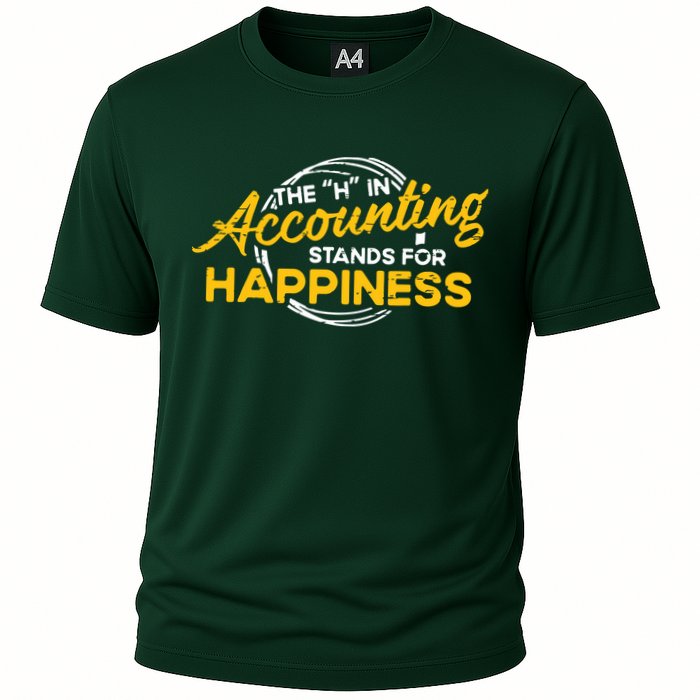 H In Accounting Stands For Happiness Accountant Accounting Cooling Performance Crew T-Shirt
