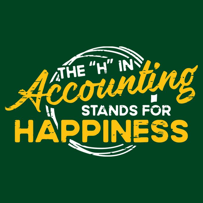 H In Accounting Stands For Happiness Accountant Accounting Cooling Performance Crew T-Shirt