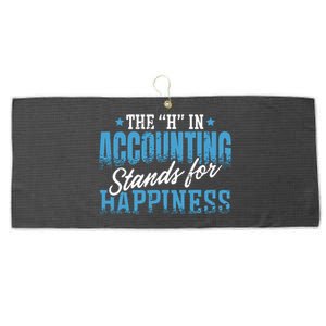 H In Accounting Stands For Happiness Accountant Accounting Large Microfiber Waffle Golf Towel