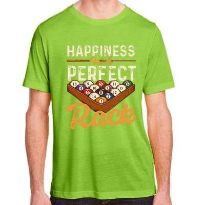 Happiness Is A Perfect Rack  Billiard 8 Ball Pool Player Adult ChromaSoft Performance T-Shirt