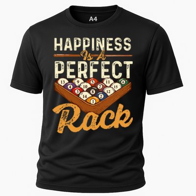 Happiness Is A Perfect Rack  Billiard 8 Ball Pool Player Cooling Performance Crew T-Shirt