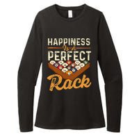 Happiness Is A Perfect Rack  Billiard 8 Ball Pool Player Womens CVC Long Sleeve Shirt