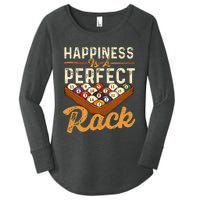 Happiness Is A Perfect Rack  Billiard 8 Ball Pool Player Women's Perfect Tri Tunic Long Sleeve Shirt