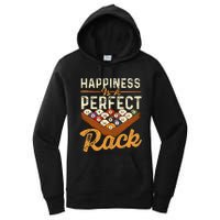 Happiness Is A Perfect Rack  Billiard 8 Ball Pool Player Women's Pullover Hoodie