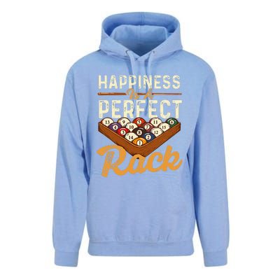 Happiness Is A Perfect Rack  Billiard 8 Ball Pool Player Unisex Surf Hoodie