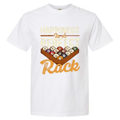 Happiness Is A Perfect Rack  Billiard 8 Ball Pool Player Garment-Dyed Heavyweight T-Shirt