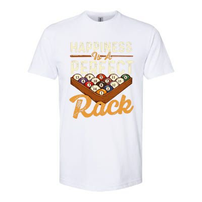 Happiness Is A Perfect Rack  Billiard 8 Ball Pool Player Softstyle® CVC T-Shirt