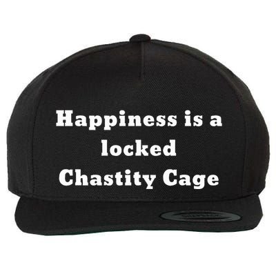 Happiness Is A Locked Chastity Cage Wool Snapback Cap