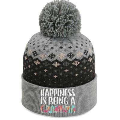 Happiness Is Being A Grandma Mother's Day The Baniff Cuffed Pom Beanie