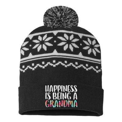 Happiness Is Being A Grandma Mother's Day USA-Made Snowflake Beanie