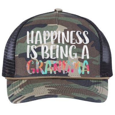 Happiness Is Being A Grandma Mother's Day Retro Rope Trucker Hat Cap