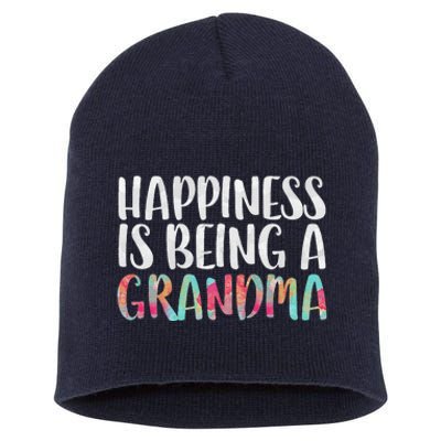 Happiness Is Being A Grandma Mother's Day Short Acrylic Beanie