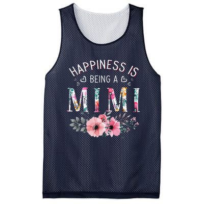 Happiness Is Being A Mimi Funny Mimi Mother's Day Mesh Reversible Basketball Jersey Tank