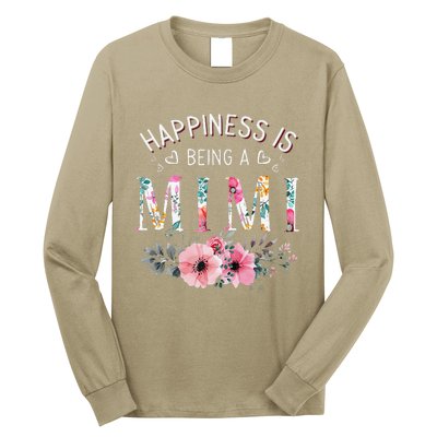 Happiness Is Being A Mimi Funny Mimi Mother's Day Long Sleeve Shirt