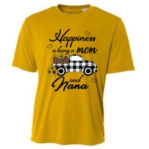 Happiness Is Being A Mom And Nana Cute Sunflower Grandma Gift Cooling Performance Crew T-Shirt