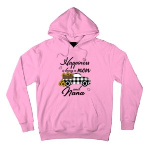 Happiness Is Being A Mom And Nana Cute Sunflower Grandma Gift Hoodie