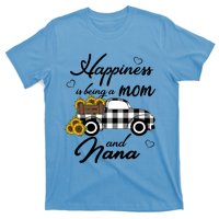 Happiness Is Being A Mom And Nana Cute Sunflower Grandma Gift T-Shirt