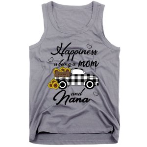 Happiness Is Being A Mom And Nana Cute Sunflower Grandma Gift Tank Top